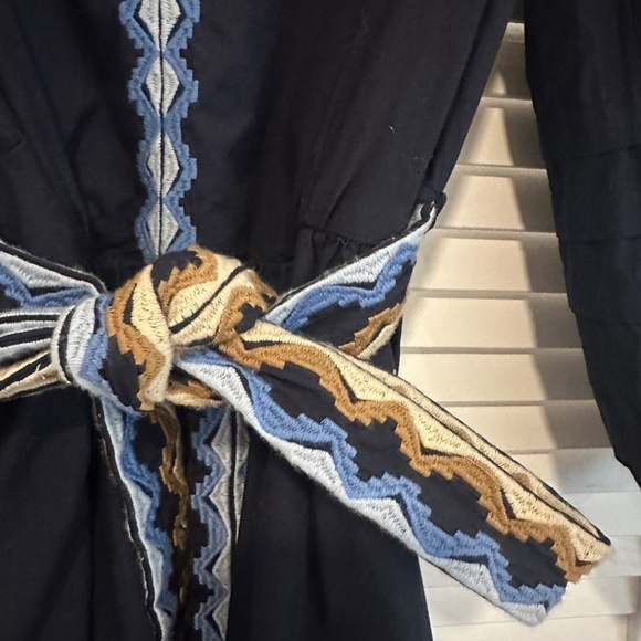 NWT Shoshanna Navy Blue Barkley Mini Dress with Embroidery 2 - Picture 13 of 15